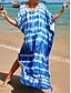baratos Cover-Ups-Mulheres Roupa de Banho Cobertura Beach Top Vestido de praia Normal roupa de banho Abstrato Geométrico Proteção UV Trajes de banho modestos Estampado Verde Branco Preto Azul Roxo Decote em V-wire