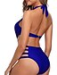 cheap One-Pieces-Women&#039;s Swimwear One Piece Monokini Bathing Suits trikini Normal Swimsuit Pure Color Open Back Cut Out Hole Black Blue Red Scoop Neck Bathing Suits Vacation Fashion Sexy / Modern / New / Padded Bras