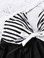 cheap One-Pieces-Women&#039;s Swimwear Tankini 2 Piece Plus Size Swimsuit Striped Slim for Big Busts Zang blue Black Bathing Suits Active Sexy Sexy / Sports / New / Padded Bras
