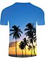 economico Men&#039;s Socks-Per uomo maglietta Albero di cocco Foglia di palma Mare Girocollo A B C D E Stampa 3D Informale Per eventi Manica corta Stampa 3D Abbigliamento Tropicale Hawaiano Taglio attillato Comodo