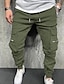cheap Pants-Men&#039;s Cargo Casual / Sporty Pocket Pants Tactical Cargo Trousers Full Length Pants Micro-elastic Daily Sports Cotton Blend Solid Color Mid Waist Outdoor Sports Loose ArmyGreen Black Khaki Light Grey