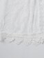 preiswerte Cover-Ups-Damen Badeanzug Zudecken Strandspitze Normal Bademode Feste Farbe UV Schutz Spitze Gehäkelt Weiß Badeanzüge Urlaub Sexy Modern / Süß / neu / Polsterloser BH