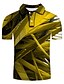 preiswerte Herrenhemden-Herren Poloshirt Tennishemd Golfhemd Geometrisch Kragen Umlegekragen Gelb Rote Marineblau Purpur Orange 3D-Druck Casual Täglich Kurzarm 3D-Druck Bedruckt Bekleidung Modisch Personalisiert