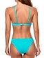 cheap Bikinis-Women&#039;s Swimwear Bikini 2 Piece Normal Swimsuit Pure Color 2 Piece Ruched Open Back Light Green Sky Blue Red V Wire Underwire Padded Bathing Suits Vacation Sexy New / Modern / Strap / Padded Bras
