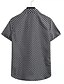 preiswerte Casual Shirts-Herren T-Shirt Ärmel Grundlegend Hemdkragen Standard Sommer Weinrot Weiß Schwarz