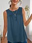 cheap Women&#039;s Clothing-an  n women‘s clothing  summer   hot style round neck button solid color vest