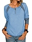 billige Super Sale-Summer Striped Print Button Casual T Shirt