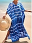 abordables Cover-Ups-Maillots de Bain Vêtement couvrant Haut de plage Robe de plage Maillot de bain Femme Protection UV Maillots de bain modestes Imprimé Normal Abstrait Géométrique Col en V Maillots de bain à la mode