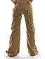 billige Pants-kvinders cargo faldskærmsbukser bukser fuld længde bomuld baggy mikroelastisk lavtalje mode afslappet kontor dagligt sort grøn s m efterår/efterår