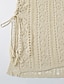 preiswerte Cover-Ups-Damen Weißes Kleid überdimensional Gehäkelt Party Urlaub Brautkleider schlicht Kurze Ärmel Meerblau Mandel Rostrot Farbe