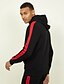 abordables Men&#039;s Sweatshirt Set-Homme Ensemble Survetement Survêtement Ensemble de vêtements de sport Sweat à capuche Couleur unie Rayure Capuche Sport &amp; Loisir Sortie Vêtement de sport Entraînement Vêtement Tenue Pulls Capuche