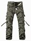 cheap Pants-Men&#039;s Cargo Pants Trousers Work Pants Solid Color Multi Pocket Straight Leg Full Length Cotton Daily Casual Grass Green Tujun Green
