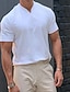 cheap Short Sleeve-Men's Casual V Neck Plain Sports T shirt