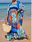 abordables Cover-Ups-Mujer Bañadores Tapadera Top de playa Vestido de playa Normal Traje de baño Abstracto Geométrico Protección UV Traje de baño modesto Estampado Verde Trébol Blanco Negro Azul Piscina Morado Escote en V