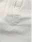baratos Linen Shirts-Camisa linho masculina praia  preta branca azul marinho  manga longa  V neck  temporada diária  Vestuário havaiano SEO