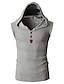 cheap Tank Tops-Men&#039;s Tank Top Vest Hooded Graphic Solid Colored White Black Army Green Navy Blue Dark Gray Sleeveless Daily Sports Slim Tops / Summer / Summer