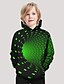 billige Hættetrøjer og sweatshirts til drenge-Børn Baby Drenge Hattetrøje Langærmet 3D-udskrivning Geometrisk Grøn Blå Sort Børn Toppe Vinter Forår Aktiv Basale Daglig