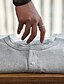 baratos Men&#039;s Socks-Homens Camisa Henley Camiseta Côr Sólida Henley Rua Casual Manga Longa Botão para baixo Blusas Básico Casual Clássico Grande e Alto Branco Cinzento