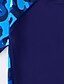 abordables Maillots de Bain pour Garçons-Maillot de Bain Garçon Maillot de bain Deux Pièces Enfants Cordon Patchwork Maillots de Bain Manches courtes Imprimer Bloc de couleur Bleu Poudré Actif Extérieur Plage Maillots de bain 4-13 ans / Eté