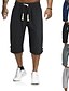 abordables Men&#039;s-Hombre pantalones cortos capri Básico Medio Primavera verano Verde Trébol Negro Gris Azul Marino