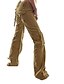 billige Pants-kvinders cargo faldskærmsbukser bukser fuld længde bomuld baggy mikroelastisk lavtalje mode afslappet kontor dagligt sort grøn s m efterår/efterår