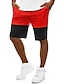 abordables Ropa de Hombre-Hombre Pantalones de Deporte Básico Medio Primavera verano Azul Piscina Blanco Negro Negro-Rojo