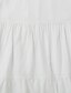 preiswerte Women&#039;s Swimsuits-Damen Weiß UV Schutz Ausgeschnitten Loch Volltonfarbe Modisch Sexy Einheitsgröße