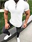 cheap Men&#039;s Clothing-men‘s short-sleeved solid color st-up collar keyhole t-shirt hot style 701 multi-color multi-code
