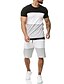preiswerte Hoodies-Herren T-Shirt Anzüge Trainingsanzug Tennishemd Shorts und T-Shirt-Set einstellen Kurzarm 2 teilig Bekleidung Baumwolle Sport Designer Brautkleider schlicht