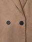 cheap Coats &amp; Trench Coats-Women&#039;s Winter Coat Long Overcoat Double Breasted Lapel Trench Coat with Pockets Thermal Warm Heated Coat Windproof Oversized Outerwear Long Sleeve Fall Khaki Black Green