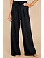 abordables Pants-Pantalones casuales de lino y algodón sueltos de talla grande para mujer