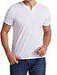 cheap Men&#039;s Clothing-Men&#039;s T shirt T-shirt Sleeve Basic V Neck Medium Spring &amp; Summer Green White Black Gray