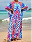 cheap Cover-Ups-Women&#039;s Swimwear Cover Up Beach Top Beach Dress Normal Swimsuit Abstract Geometic UV Protection Modest Swimwear Printing Green White Black Blue Purple V Wire Bathing Suits Stylish Casual New