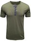 cheap Men&#039;s Clothing-Men&#039;s T-shirt Sleeve Color Block Henley Thin Summer Light Khaki. Green White Black Pink