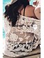 cheap Cover-Ups-Women&#039;s Swimwear Cover Up Beach Top Normal Swimsuit Pure Color UV Protection Mesh Lace Light Blue Green White Black Yellow V Wire Bathing Suits Stylish Casual New / Vacation