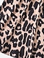 billige Sæt med tøj til hele familien-Mor og mig Kjoler Afslappet Blomstret Batikfarvet Leopard Trykt mønster Blå Sort Lyserød Maxi Uden ærmer Daglig Matchende outfits / Sommer / Sød