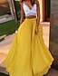 billige Skirts-dameskjørt swing langt skjørt maxi chiffon sateng svart vingrønne skjørt sommer plissert lagdelt elegant jul daglig s m l