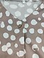 abordables Tops &amp; Blouses-Mujer Blusa Camisa Negro Caqui Marrón Plisado Estampado Graphic A Lunares Casual Noche Manga Larga Escote en Pico Básico Elegante Regular S