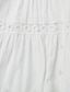 abordables Women&#039;s Swimsuits-Mujer Blanco Protección UV Cortado Agujero Color sólido Moda Sensual Tamaño Único