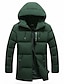 economico All Sale-Per uomo Imbottito Standard Cappotto Standard Giacca Tinta unita Verde Nero Blu marino