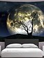 billige Wall Tapestries-veggteppe kunst dekor teppe gardin piknik duk hengende hjem soverom stue sovesal dekorasjon polyester tre måne himmel utsikt