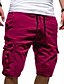 cheap Pants-Men&#039;s Basic Drawstring Shorts Tactical Cargo Cargo Shorts Plus Size Knee Length Pants Inelastic Daily Weekend Cotton Blend Chinese Style Mid Waist Outdoor Slim White Black Blue Wine Army Green S M L