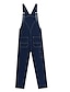 cheap Jumpsuits &amp; Rompers-Women&#039;s Overall Solid Color Pocket Casual Square Neck Street Casual Sleeveless Regular Fit Navy Blue S M L Spring