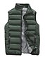cheap Running &amp; Jogging Clothing-Men&#039;s Quilted Full Zip Windbreaker Running Vest Gilet Outerwear Sleeveless Winter Casual Athleisure Thermal Warm Waterproof Breathable Fitness Gym Workout Running Sportswear Activewear Solid Colored