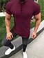 baratos Roupa de Homem-Camiseta masculina de manga curta de cor sólida gola st-up com buraco de fechadura estilo quente 701 multicolor multi-código