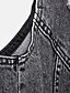 baratos Jaquetas Jeans-Mulheres Colete Gilet Colete jeans Zip Completo Fashion Bolsos Curto Casaco Preto Rua Casual Zíper Primavera Aberto para a Lateral Normal S M L XL XXL 3XL