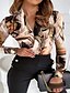 cheap Tops &amp; Blouses-Women&#039;s Blouse Abstract Club Weekend Long Sleeve Blouse Shirt V Neck Print Bohemian Style Streetwear Beige S