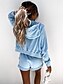 cheap Two Piece Sets-Women&#039;s Basic Plain Sport Casual Two Piece Set Hooded Shorts Hoodie Tracksuit Pants Sets Zipper Tops