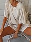 abordables Two Piece Sets-Mujer Básico Plano Deporte Casual Conjunto de dos piezas Cuello Barco Bermudas Chándal Conjuntos de pantalones cortos Camiseta Tops
