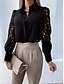 cheap Tops &amp; Blouses-Women&#039;s Casual Streetwear Lace Blouse with Long Sleeves